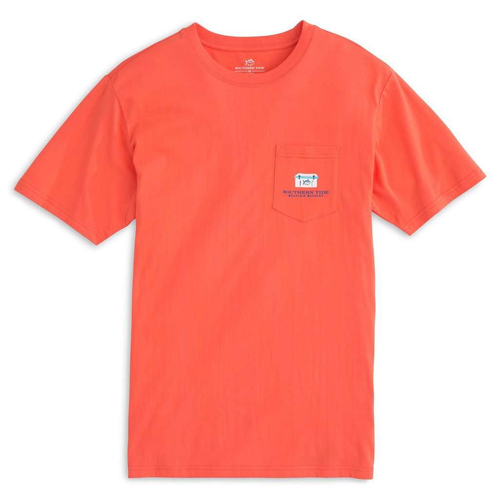 Mountain Weekend Camping T-Shirt in Melon by Southern Tide - Country Club Prep
