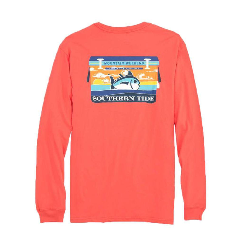 Mountain Weekend Cooler Long Sleeve T-Shirt in Sea Coral by Southern Tide - Country Club Prep