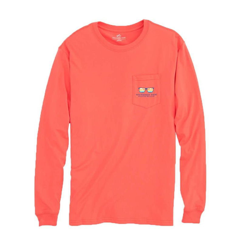 Mountain Weekend Cooler Long Sleeve T-Shirt in Sea Coral by Southern Tide - Country Club Prep