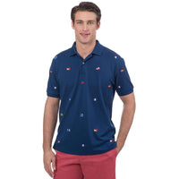 Nautical Embroidered Skipjack Polo in Yacht Blue by Southern Tide - Country Club Prep