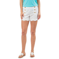 Nautical Scallop Short in Classic White by Southern Tide - Country Club Prep