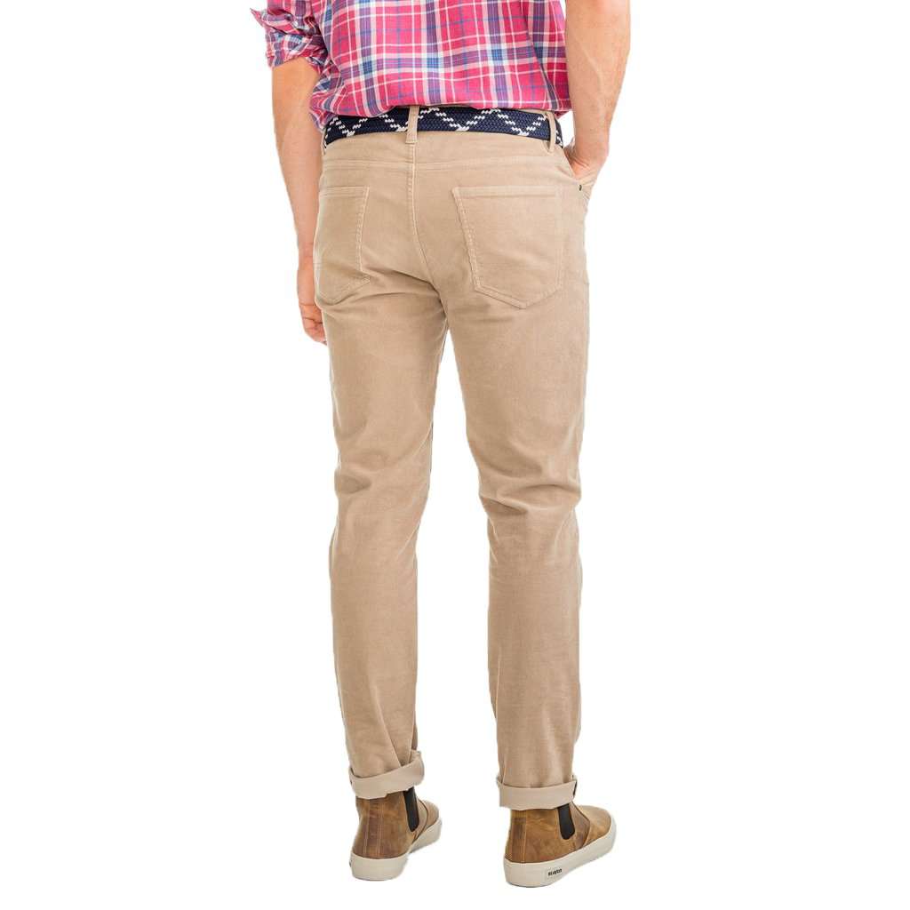Pine Island Corduroy Pant in Sandstone Khaki by Southern Tide - Country Club Prep