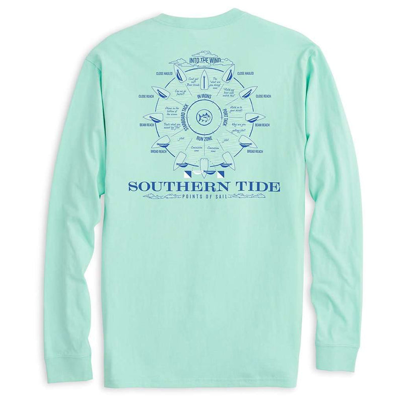Points of Sail Long Sleeve T-Shirt in Offshore Green by Southern Tide - Country Club Prep