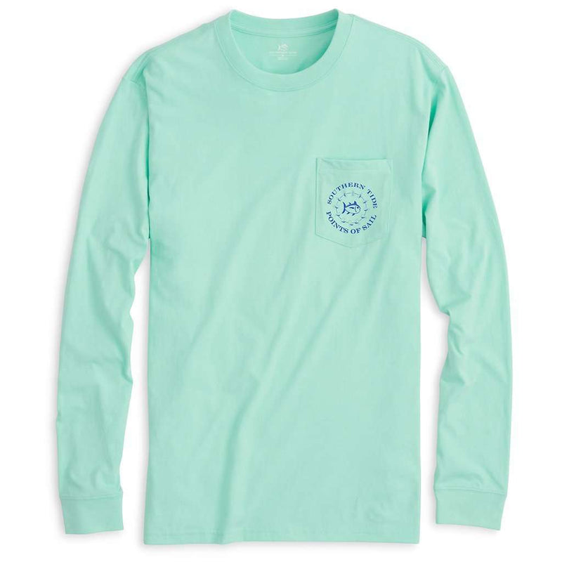 Points of Sail Long Sleeve T-Shirt in Offshore Green by Southern Tide - Country Club Prep