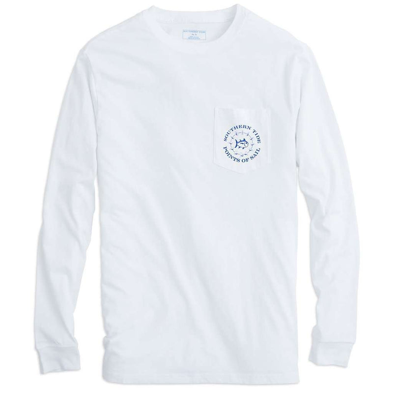 Points of Sail Long Sleeve T-Shirt in White by Southern Tide - Country Club Prep