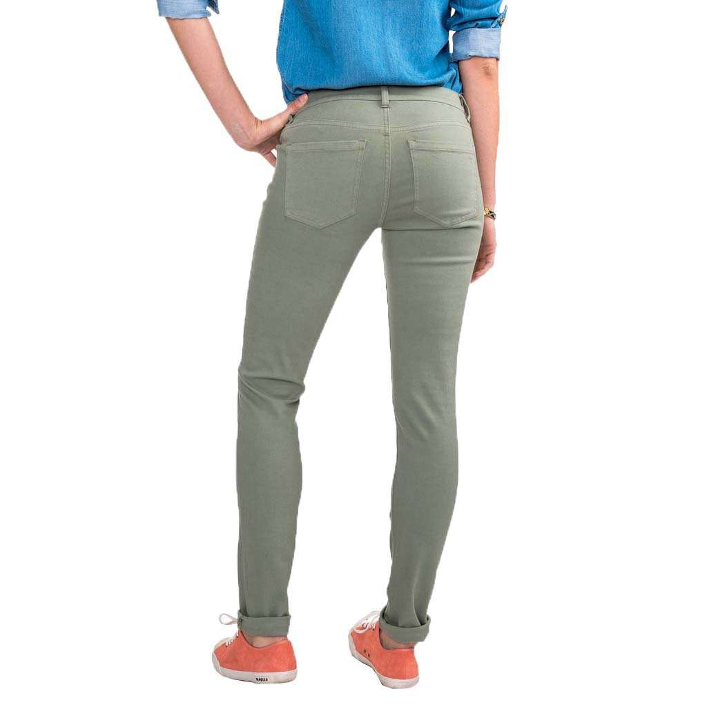 Resort Colored Skinny Jeans in Seagrass Green by Southern Tide - Country Club Prep