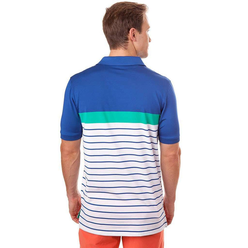 Ryder Stripe Performance Polo in Augusta Green by Southern Tide - Country Club Prep