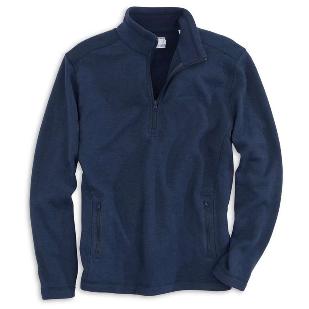 Samson Peak 1/4 Zip Sweater Fleece in True Navy by Southern Tide - Country Club Prep