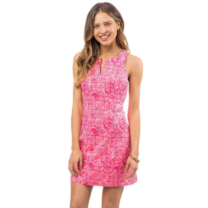 Sand Dollar Print Dress in Smoothie Pink by Southern Tide - Country Club Prep