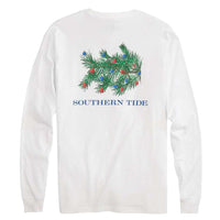 Skipjack Christmas Tree Long Sleeve T-Shirt in Classic White by Southern Tide - Country Club Prep
