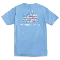 Skipjack Flag Tee Shirt in Ocean Channel by Southern Tide - Country Club Prep