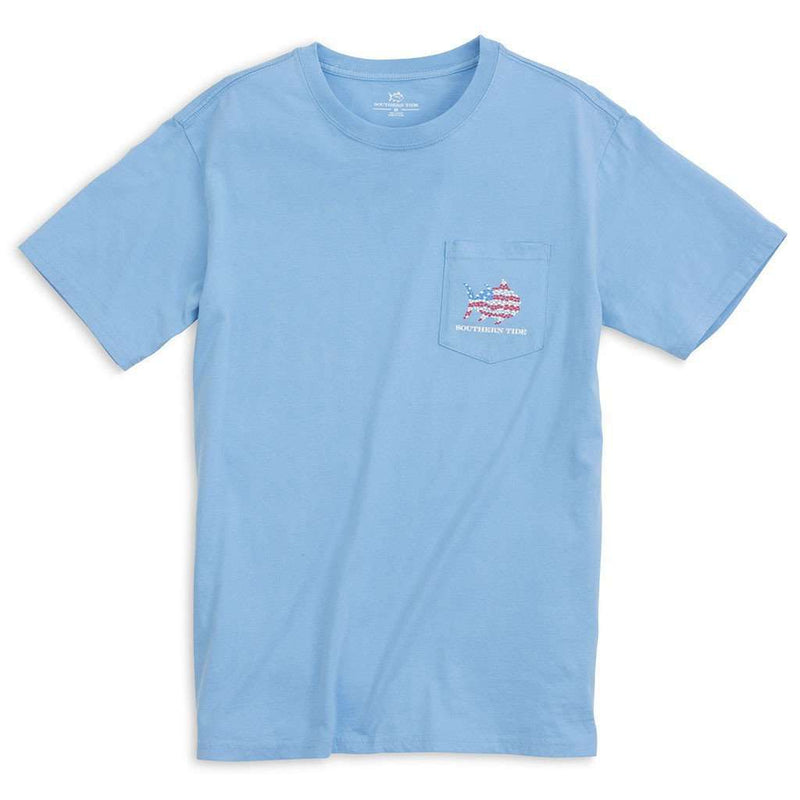 Skipjack Flag Tee Shirt in Ocean Channel by Southern Tide - Country Club Prep