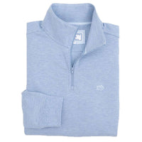 Skipjack Pique 1/4 Zip Pullover in Light Blue by Southern Tide - Country Club Prep