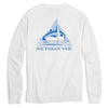 Skipjack Sailboat Long Sleeve Tee in White by Southern Tide - Country Club Prep