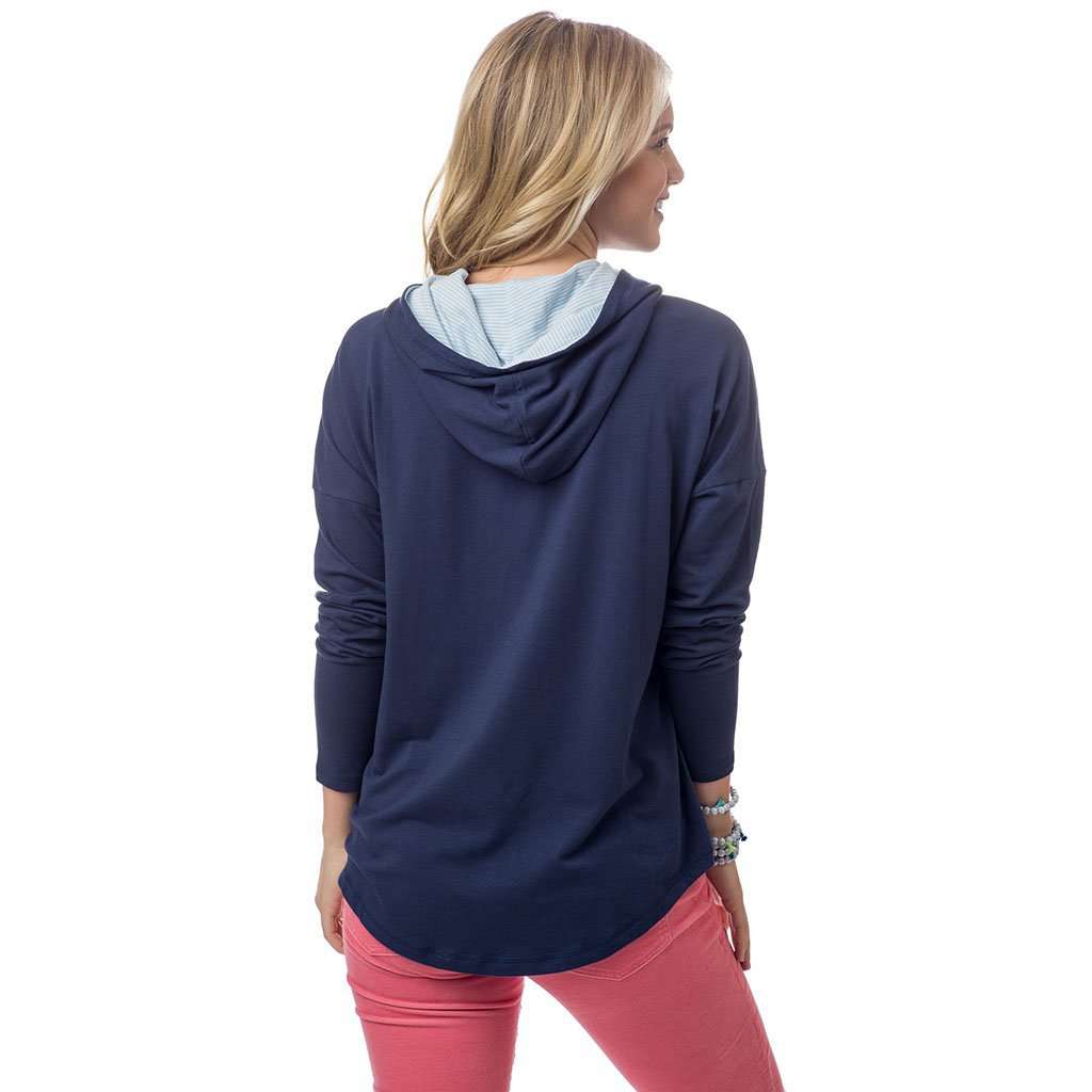 Skipper Hoodie in Nautical Navy by Southern Tide - Country Club Prep