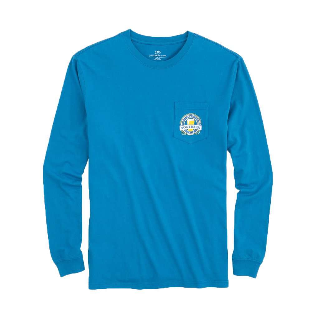 Southern Brewery Long Sleeve T-Shirt in Deep Water by Southern Tide - Country Club Prep