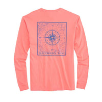 Southern Compass Long Sleeve T-Shirt in Shell Pink by Southern Tide - Country Club Prep