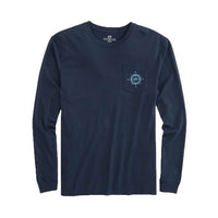 Southern Compass Long Sleeve T-Shirt in True Navy by Southern Tide - Country Club Prep