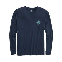 Southern Compass Long Sleeve T-Shirt in True Navy by Southern Tide - Country Club Prep