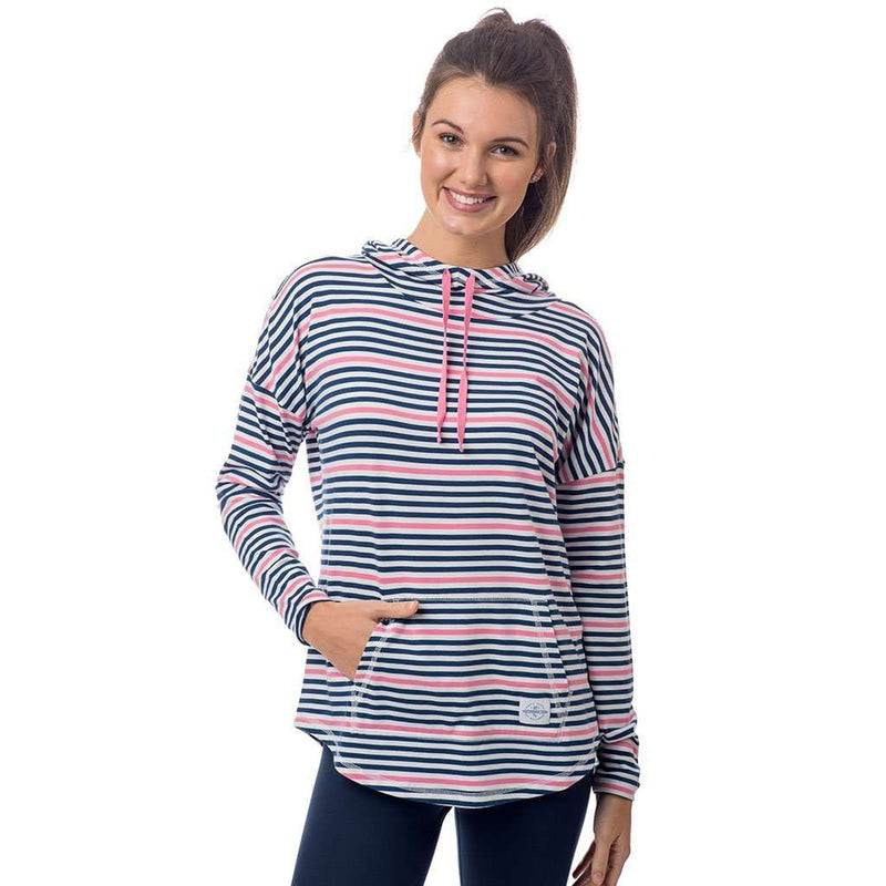 Striped Skipper Hoodie in Smoothie Pink by Southern Tide - Country Club Prep