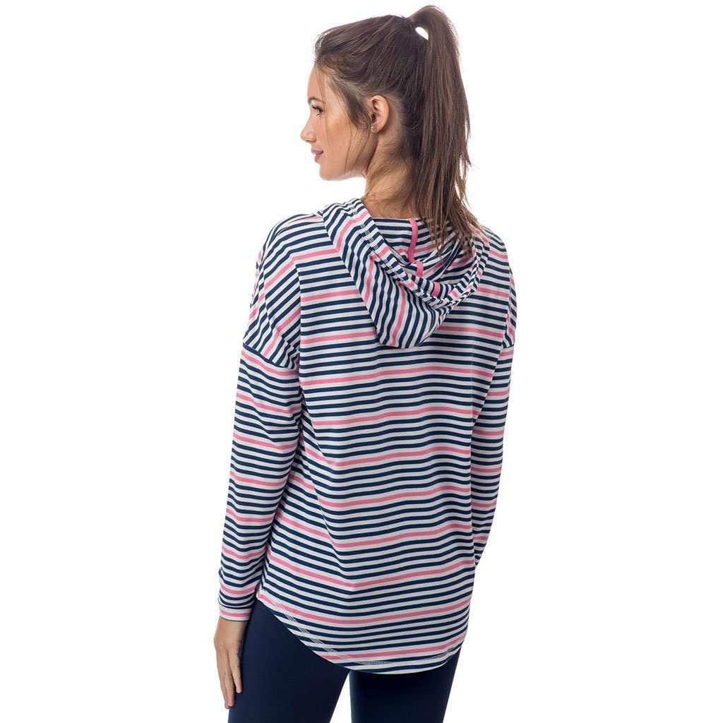 Striped Skipper Hoodie in Smoothie Pink by Southern Tide - Country Club Prep