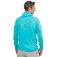 T3 Skipjack Hoodie Long Sleeve Tee Shirt in Scuba Blue by Southern Tide - Country Club Prep