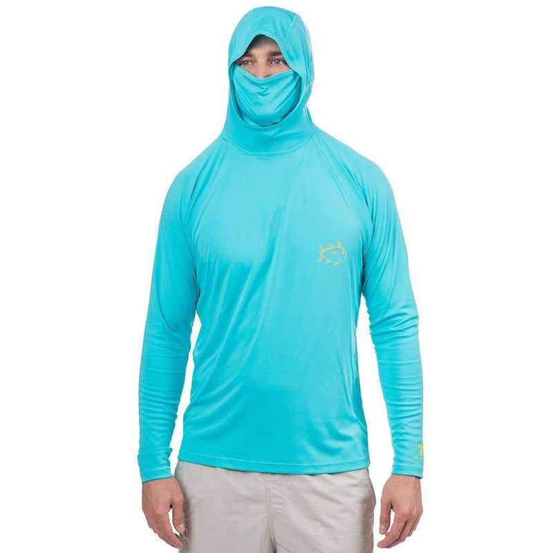 T3 Skipjack Hoodie Long Sleeve Tee Shirt in Scuba Blue by Southern Tide - Country Club Prep