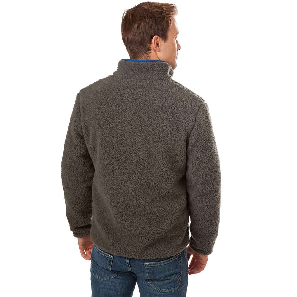 Tibetan Pile Fleece Jacket in Dark Grey by Southern Tide - Country Club Prep