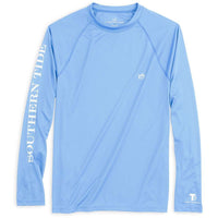 Tide to Trail Long Sleeve Performance T-Shirt in Ocean Channel by Southern Tide - Country Club Prep