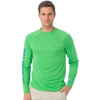 Tide to Trail Long Sleeve Performance Tee Shirt in Island Green by Southern Tide - Country Club Prep