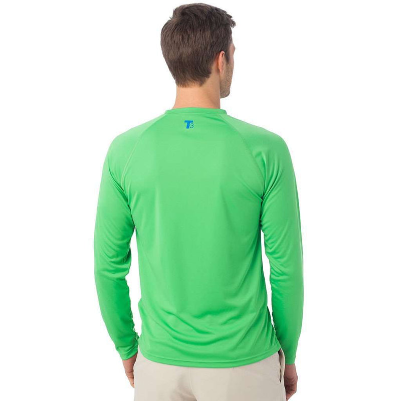 Tide to Trail Long Sleeve Performance Tee Shirt in Island Green by Southern Tide - Country Club Prep