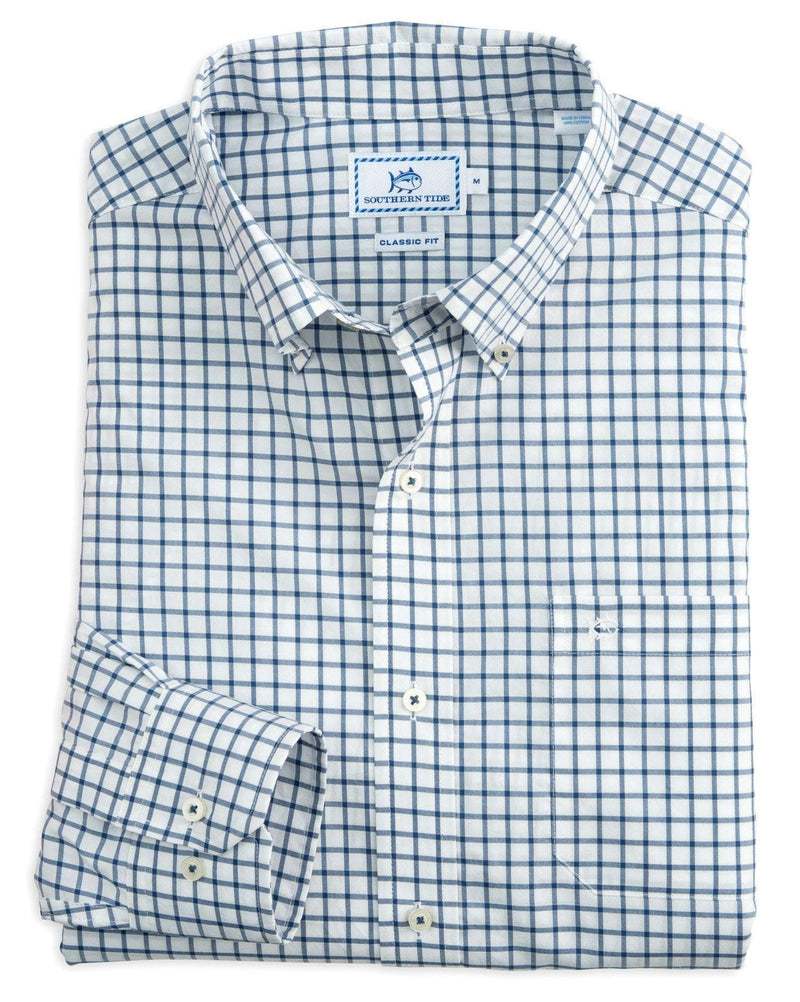 Tradewind Tattersall Sport Shirt in Seven Seas Blue by Southern Tide - Country Club Prep