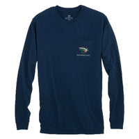 Twelve Flies of Christmas Long Sleeve T-Shirt in True Navy by Southern Tide - Country Club Prep