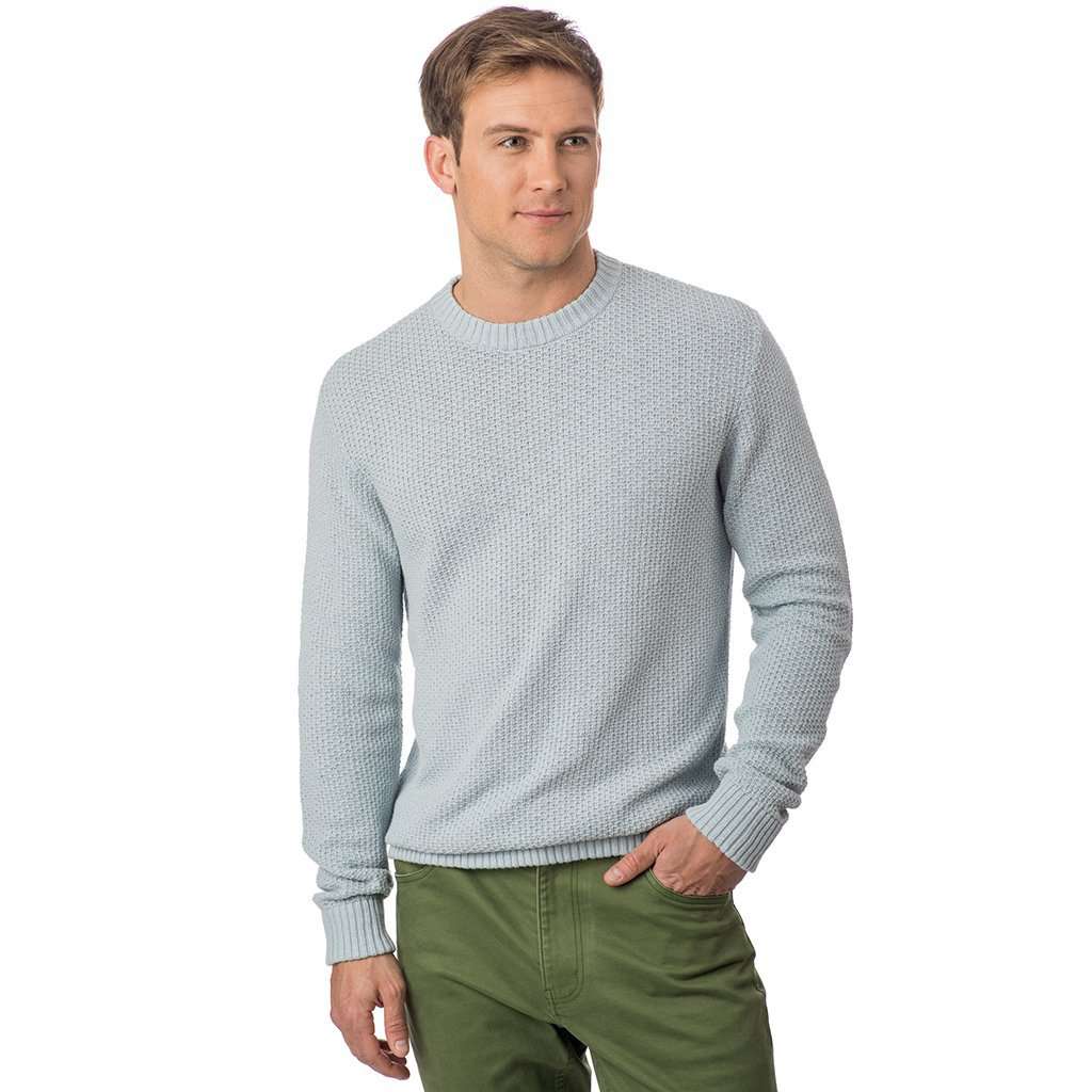 Waffle Knit Sweater in Slate Grey by Southern Tide - Country Club Prep