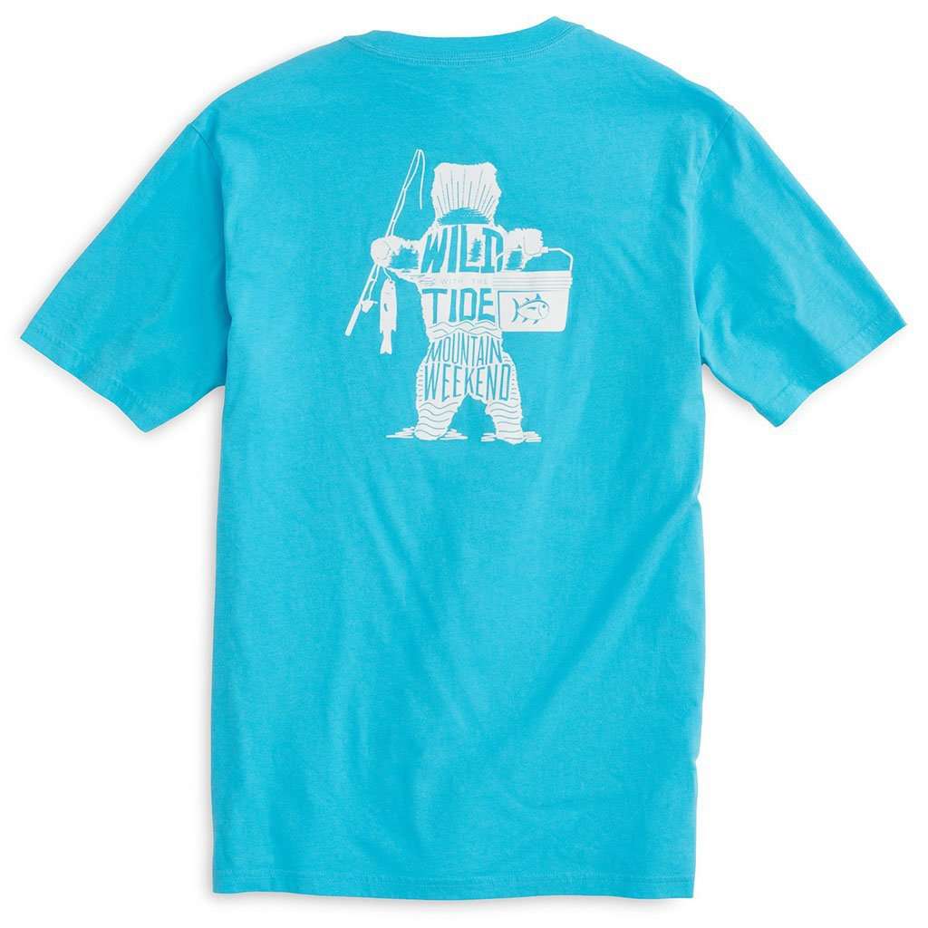 Wild with the Tide Bear Tee in Waterfall by Southern Tide - Country Club Prep