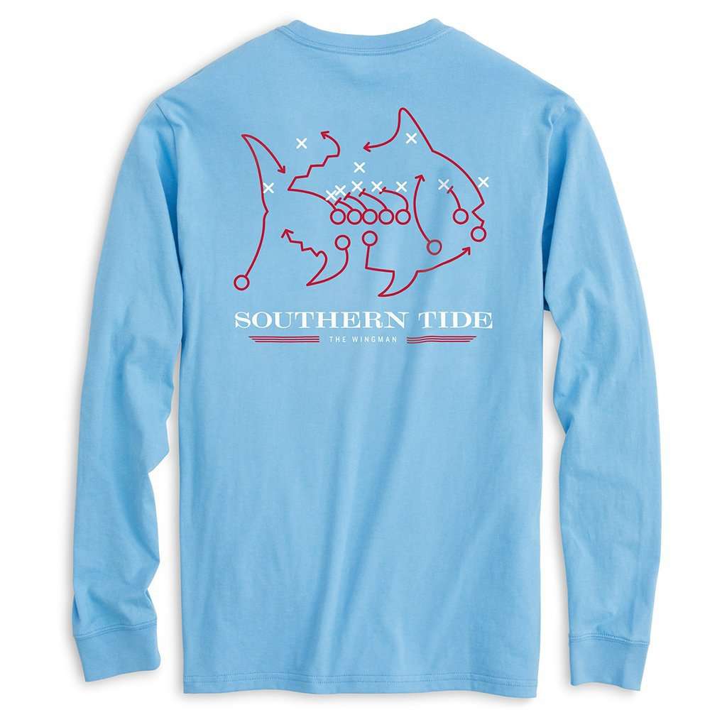 Wingman Skipjack Long Sleeve T-Shirt in Ocean Channel by Southern Tide - Country Club Prep