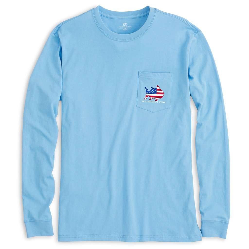 Wingman Skipjack Long Sleeve T-Shirt in Ocean Channel by Southern Tide - Country Club Prep