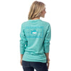 Women's Original Skipjack Long Sleeve Pocket Tee in Mint by Southern Tide - Country Club Prep