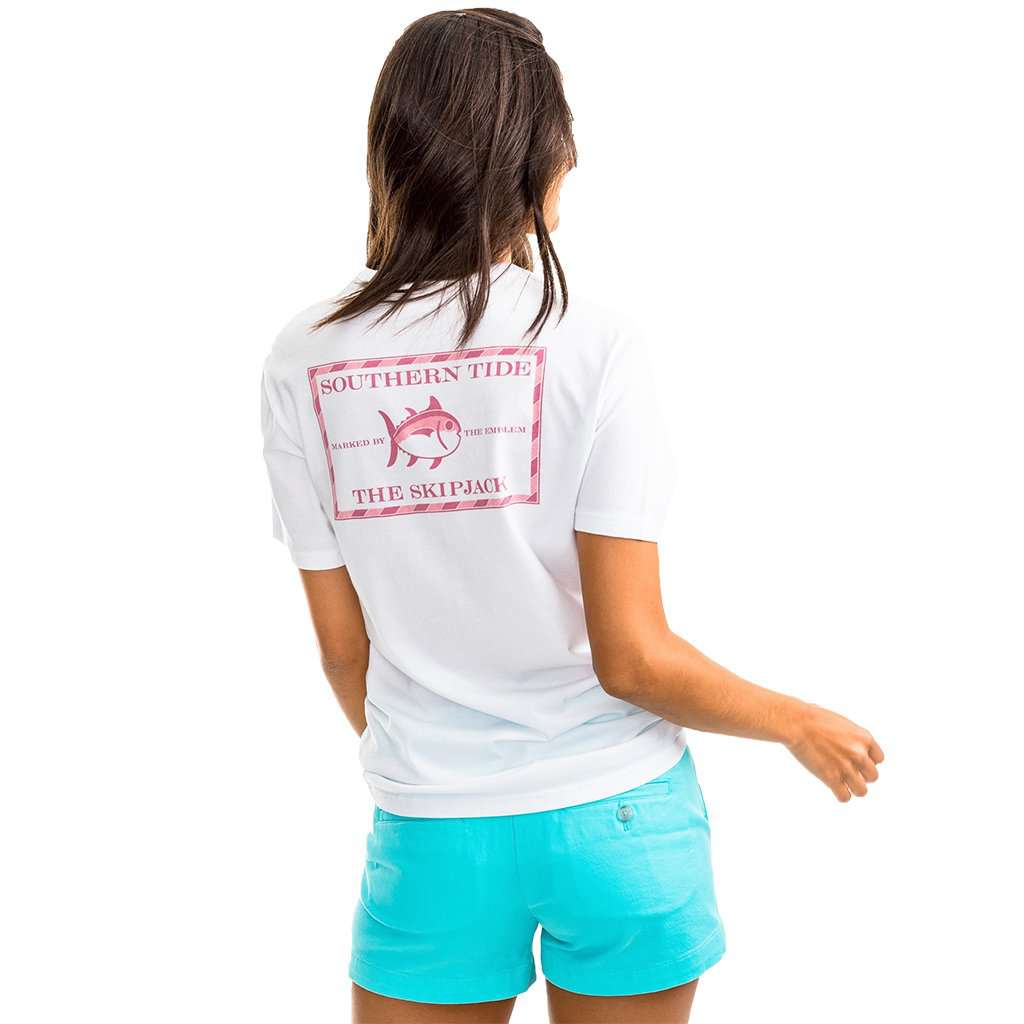 Women's Original Skipjack T-Shirt in Classic White by Southern Tide - Country Club Prep