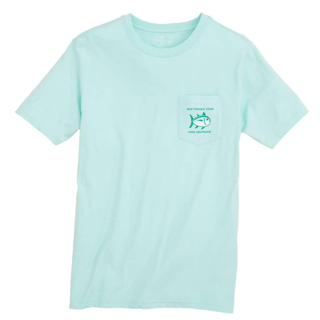 Women's Original Skipjack T-Shirt in Pool Blue by Southern Tide - Country Club Prep