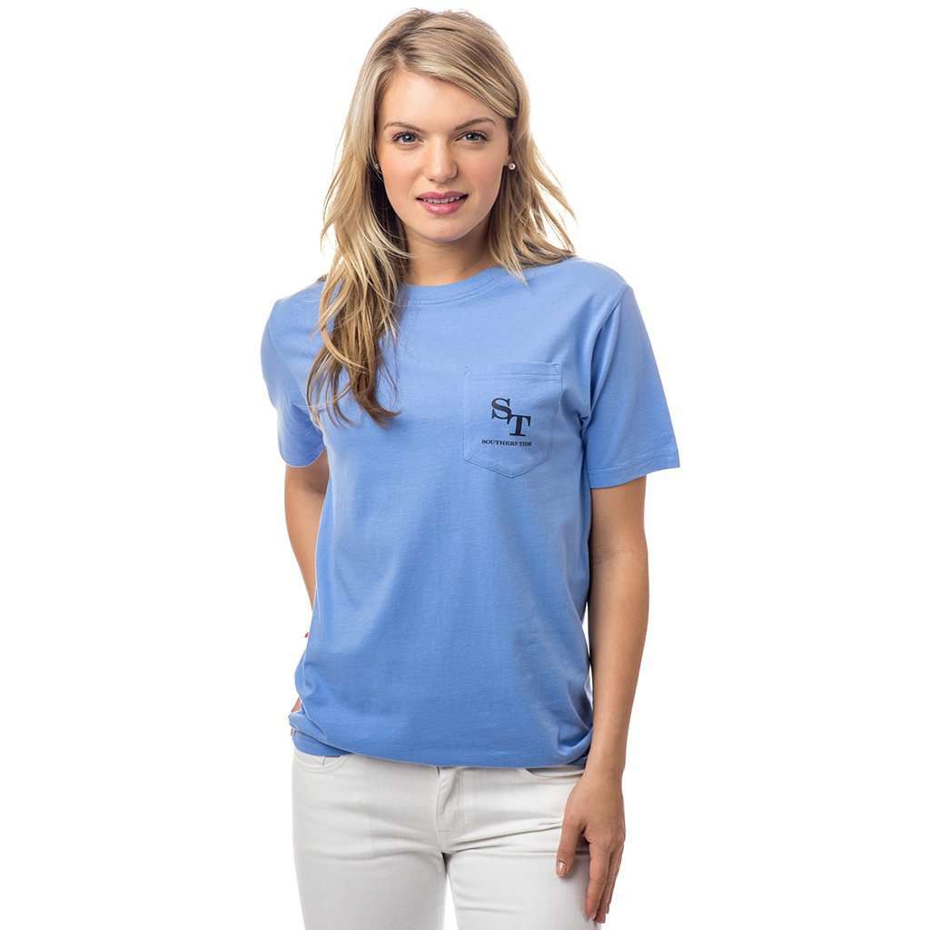 Women's Skipjack Graphic T-Shirt in Sail Blue by Southern Tide - Country Club Prep