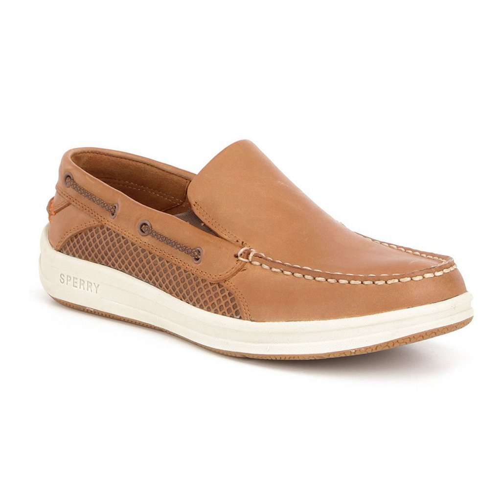 Men's Gamefish Slip On Boat Shoe in Dark Tan by Sperry - Country Club Prep