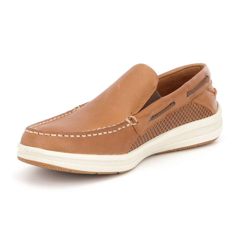 Men's Gamefish Slip On Boat Shoe in Dark Tan by Sperry - Country Club Prep