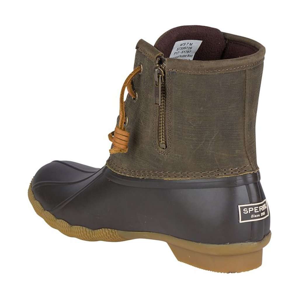 Sperry saltwater shop duck boots olive