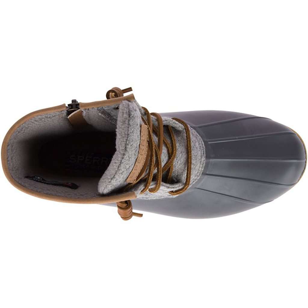 Dark grey sperry boots clearance