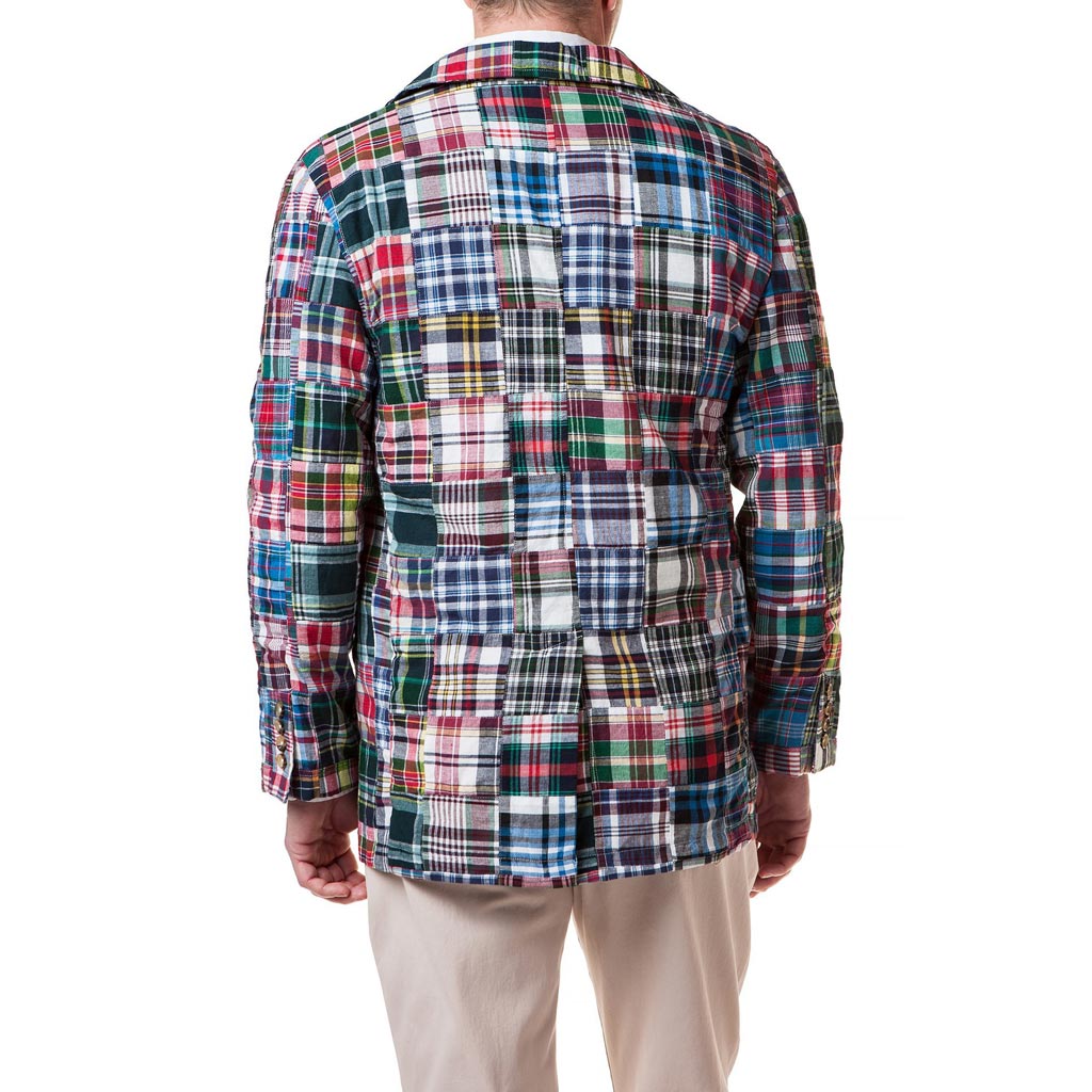 Spinnaker Blazer in Lincoln Patch Madras by Castaway Clothing - Country Club Prep