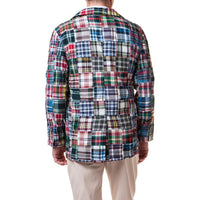 Spinnaker Blazer in Lincoln Patch Madras by Castaway Clothing - Country Club Prep