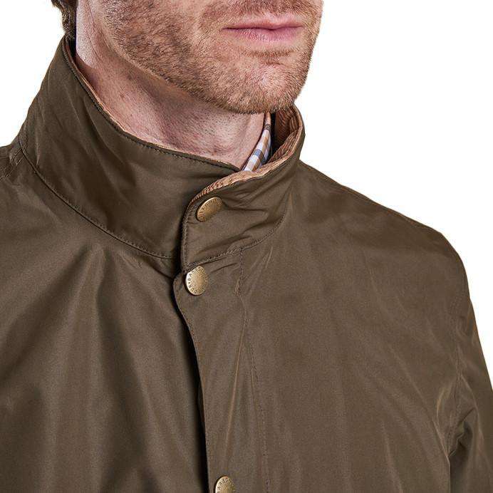 Spoonbill Waterproof Jacket in Dark Olive by Barbour - Country Club Prep