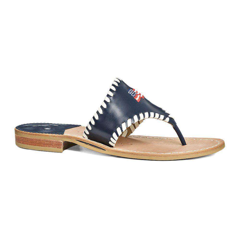 Exclusive Stars & Stripes Sandal in Navy by Jack Rogers - Country Club Prep