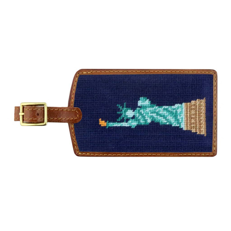Statue of Liberty Needlepoint Luggage Tag by Smathers & Branson - Country Club Prep